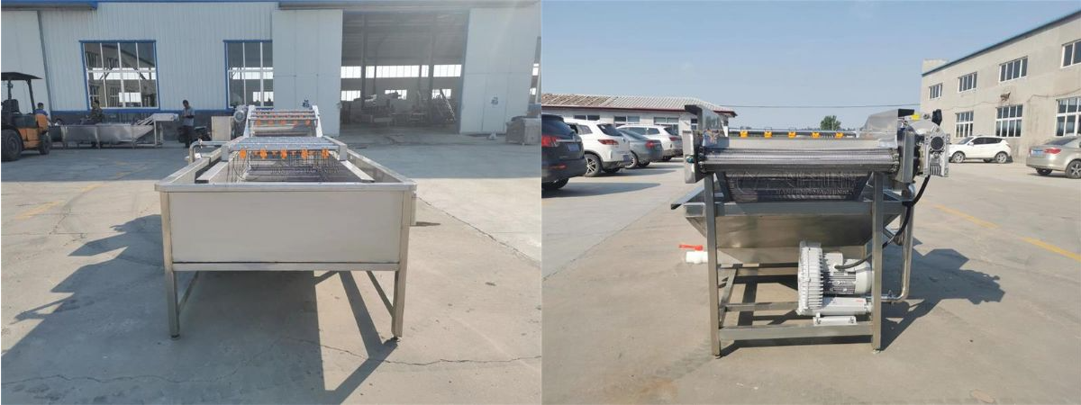葉菜類噴淋氣泡清洗機器設備